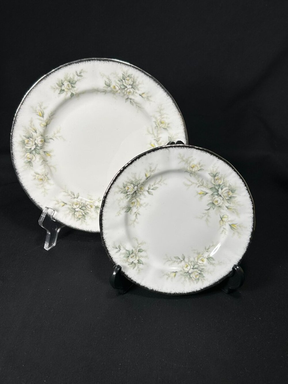 Royal Albert x Paragon UK First Love.  beautiful salad plate and bread plate